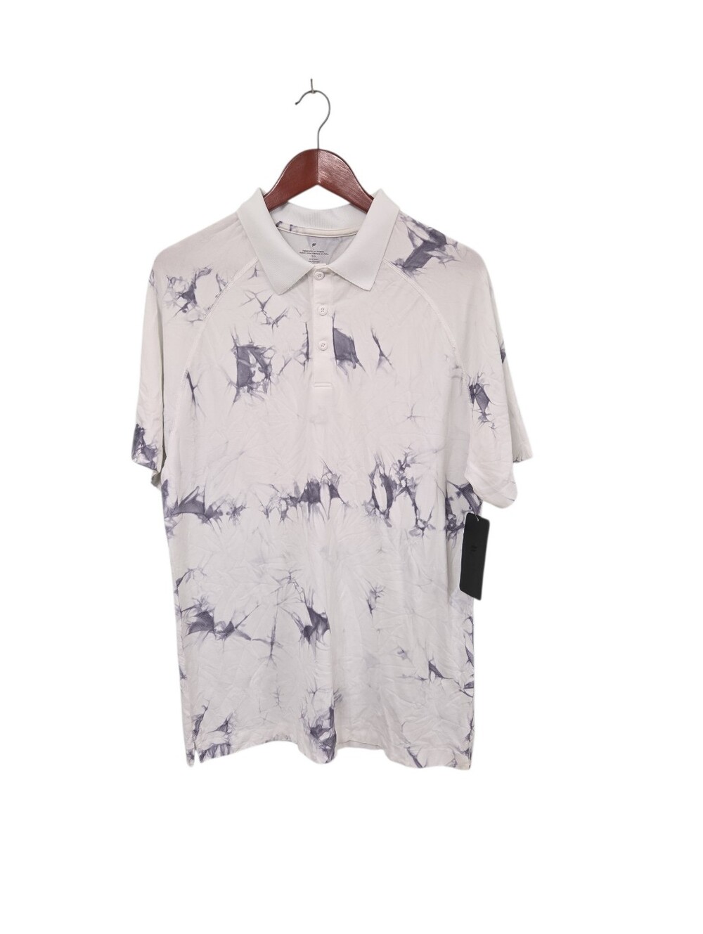 Fabletics New Mens The Training Day Polo Size Large Splash Print Athletic Sports